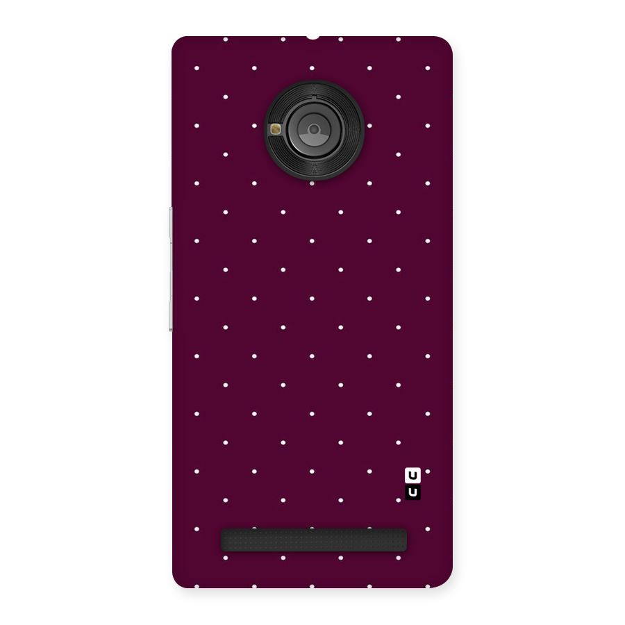 Purple Polka Back Case for Yu Yunique