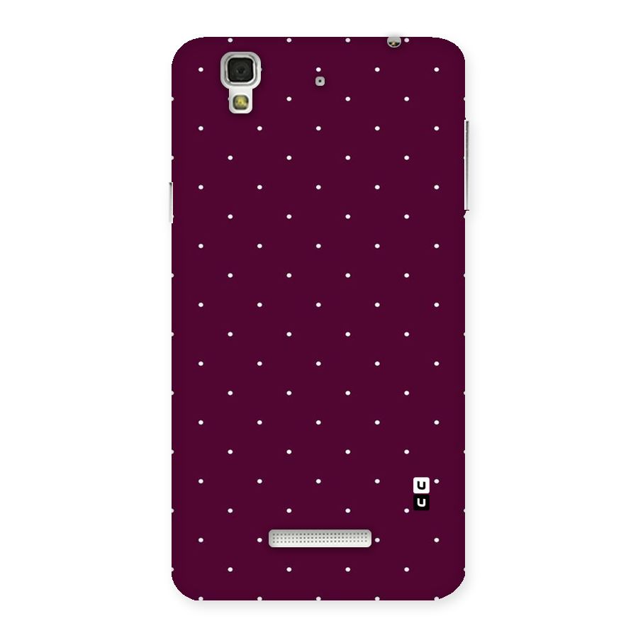 Purple Polka Back Case for Yu Yureka