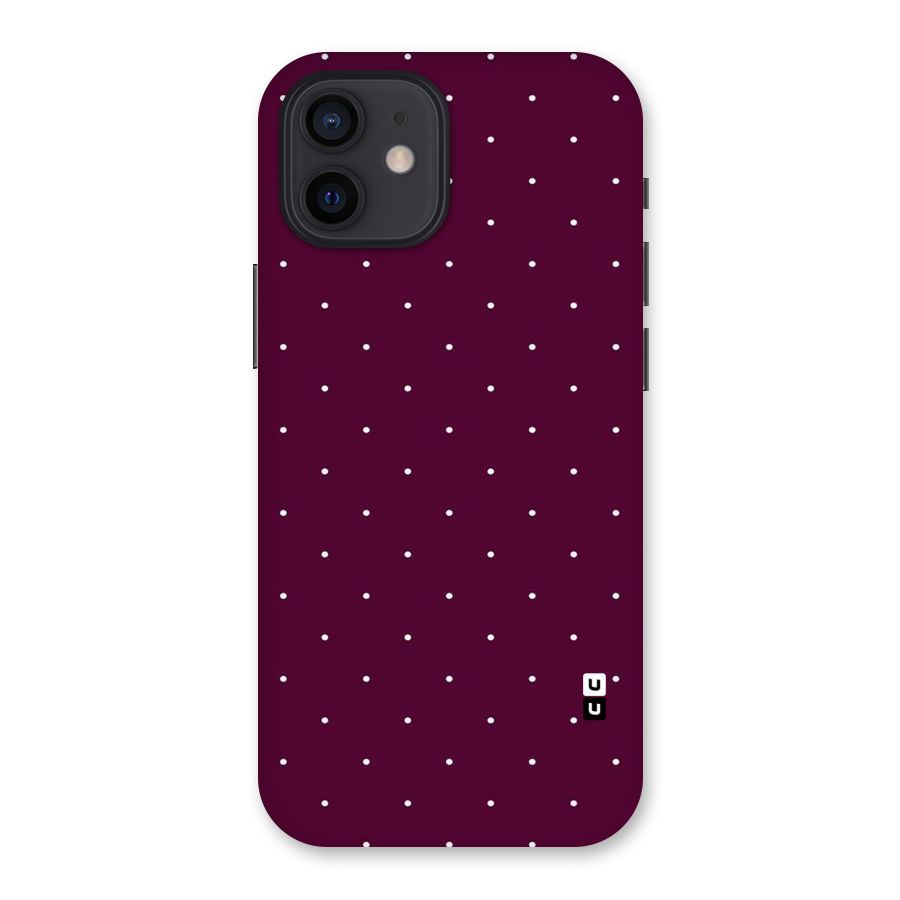 Purple Polka Back Case for iPhone 12