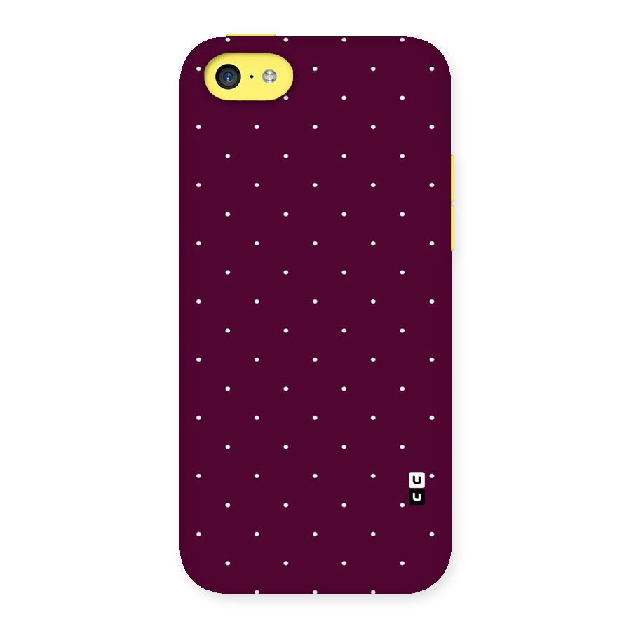 Purple Polka Back Case for iPhone 5C