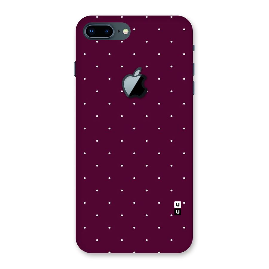 Purple Polka Back Case for iPhone 7 Plus Apple Cut