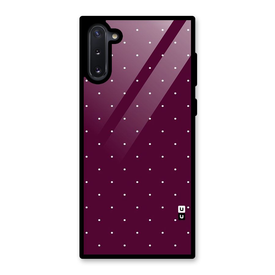 Purple Polka Glass Back Case for Galaxy Note 10