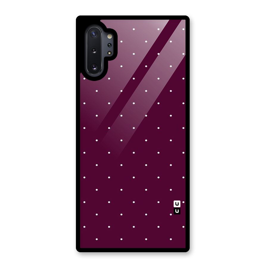 Purple Polka Glass Back Case for Galaxy Note 10 Plus