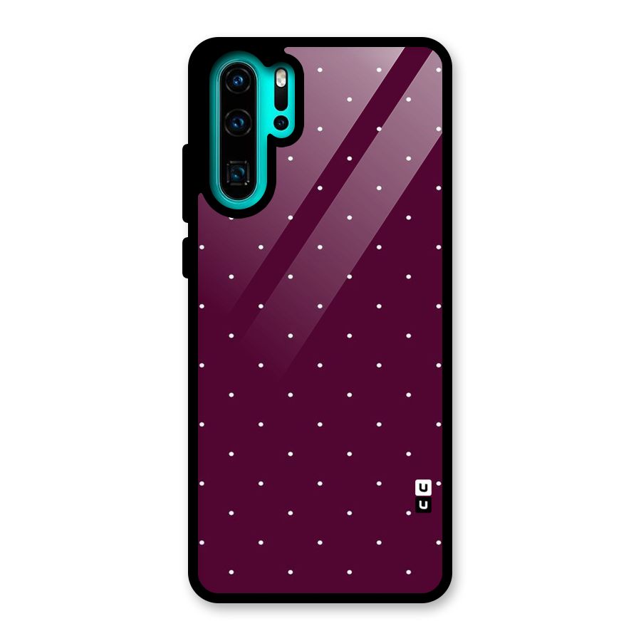 Purple Polka Glass Back Case for Huawei P30 Pro