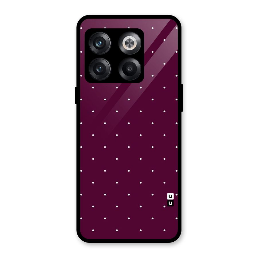 Purple Polka Glass Back Case for OnePlus 10T