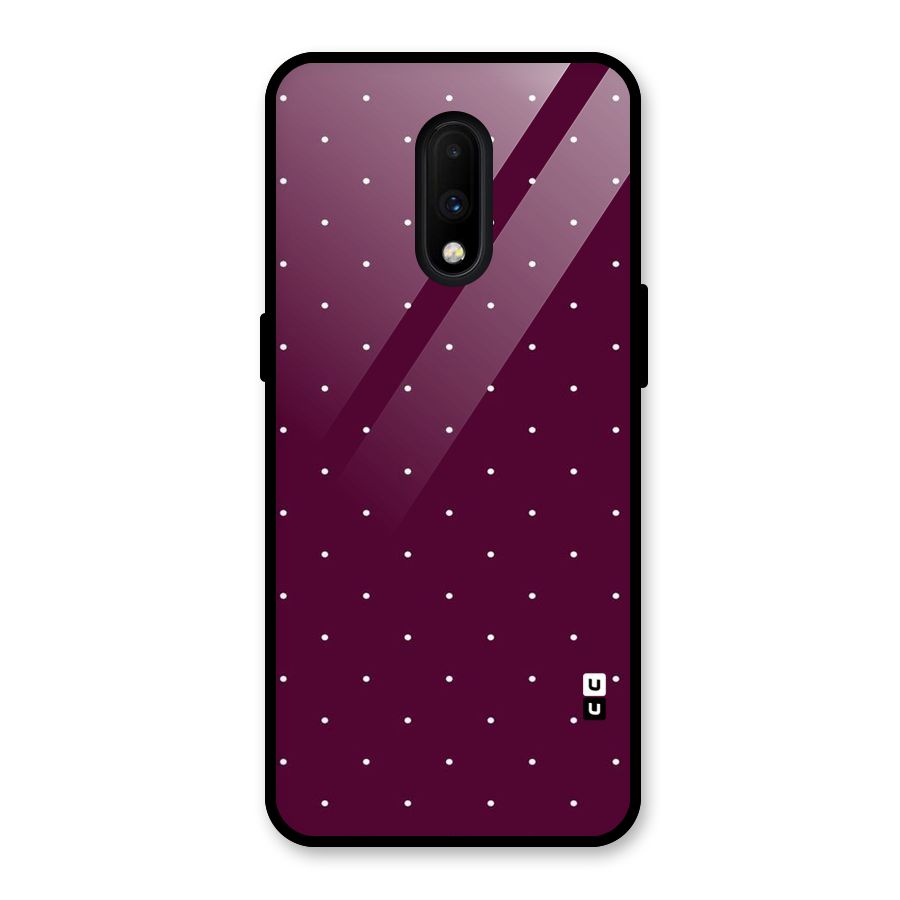 Purple Polka Glass Back Case for OnePlus 7