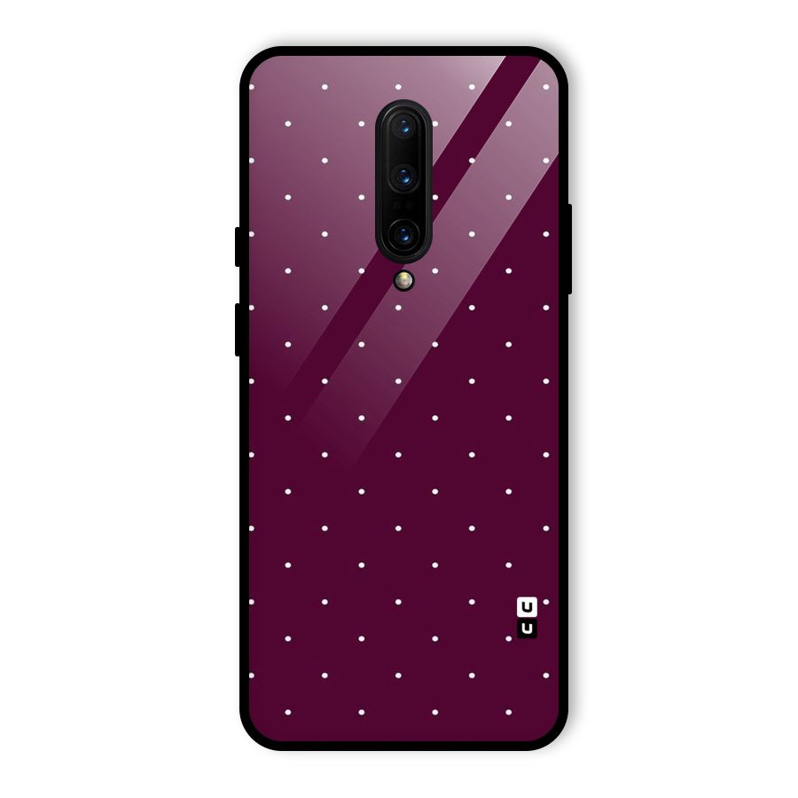 Purple Polka Glass Back Case for OnePlus 7 Pro