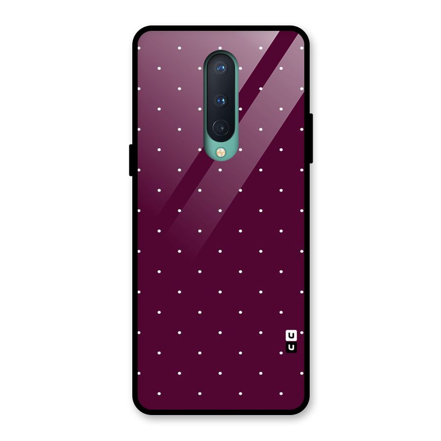 Purple Polka Glass Back Case for OnePlus 8