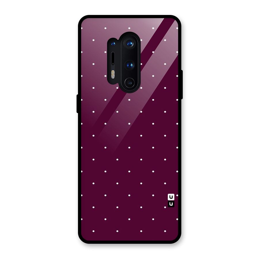 Purple Polka Glass Back Case for OnePlus 8 Pro