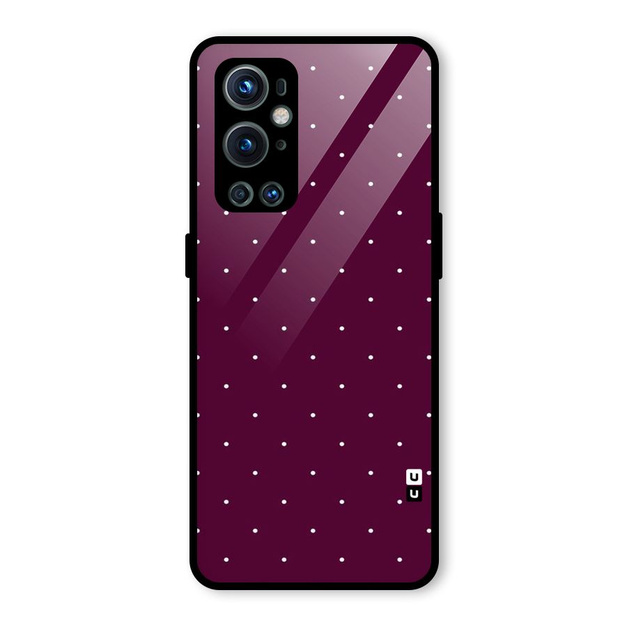 Purple Polka Glass Back Case for OnePlus 9 Pro