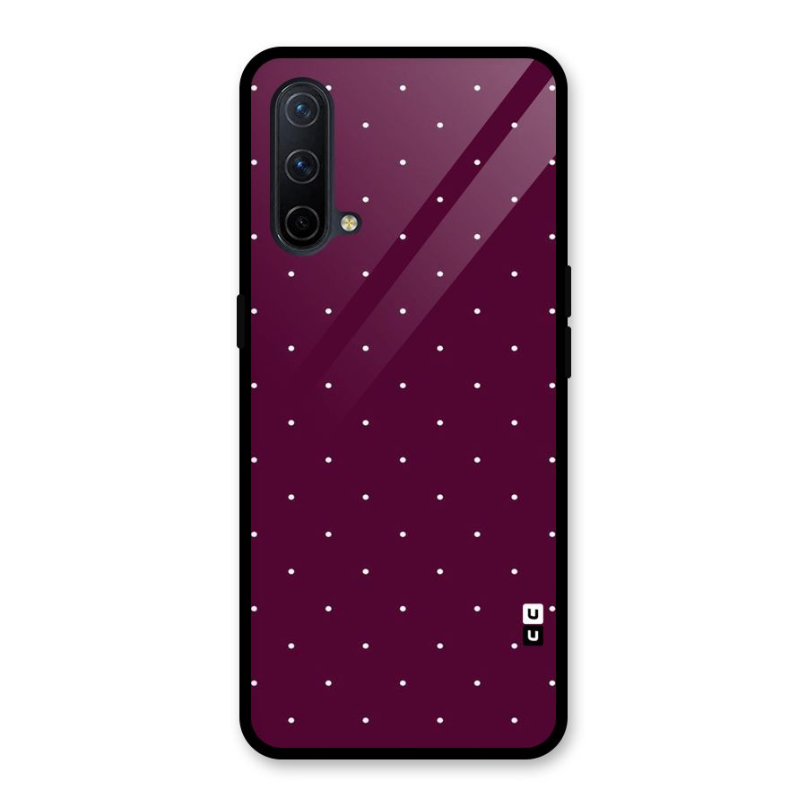 Purple Polka Glass Back Case for OnePlus Nord CE 5G