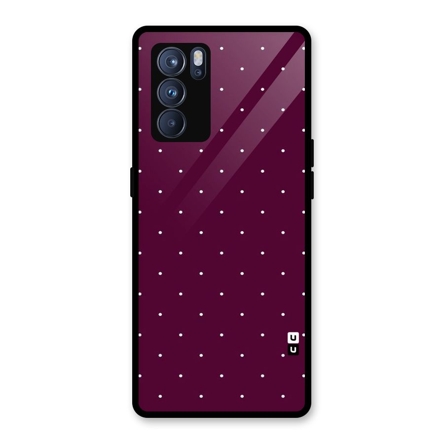 Purple Polka Glass Back Case for Oppo Reno6 Pro 5G