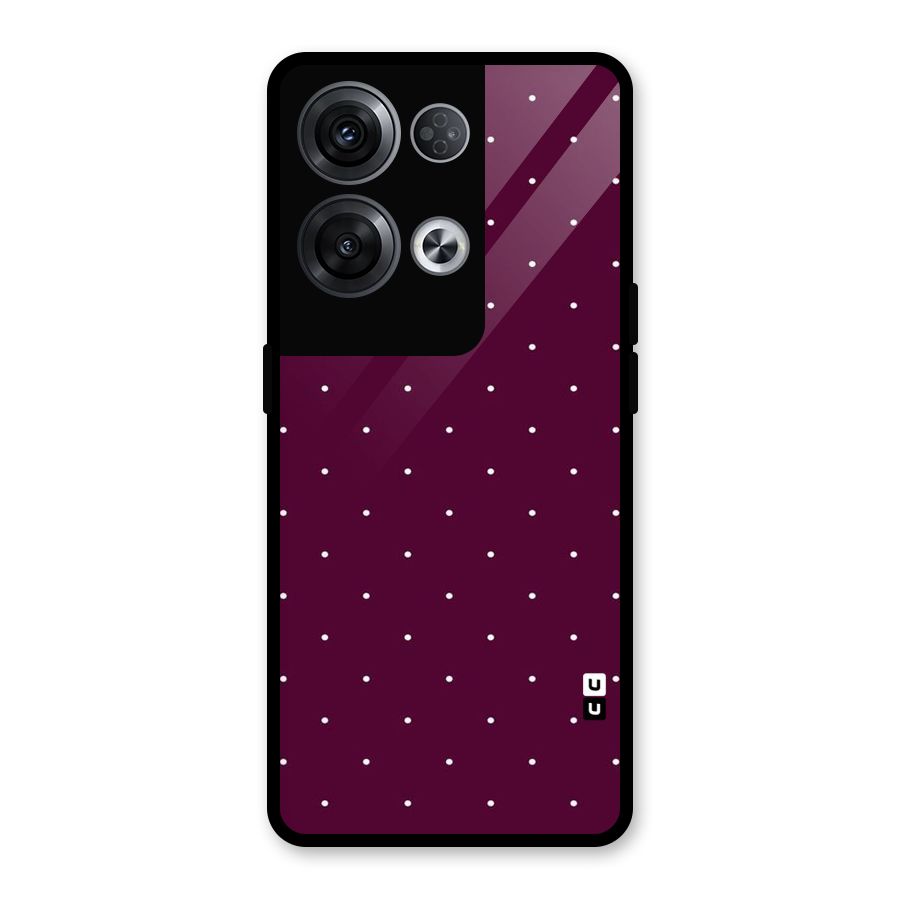 Purple Polka Glass Back Case for Oppo Reno8 Pro 5G