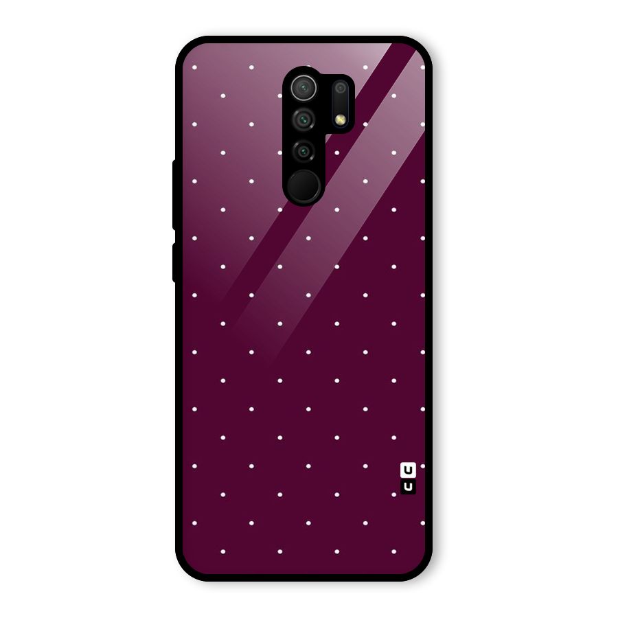 Purple Polka Glass Back Case for Poco M2