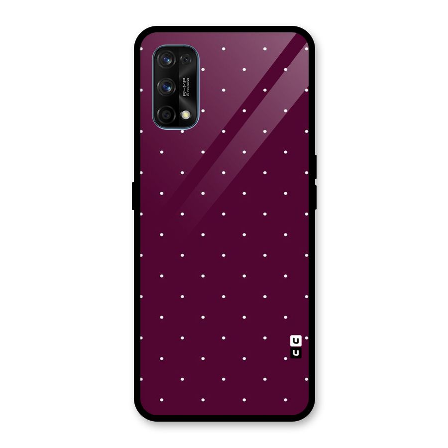 Purple Polka Glass Back Case for Realme 7 Pro