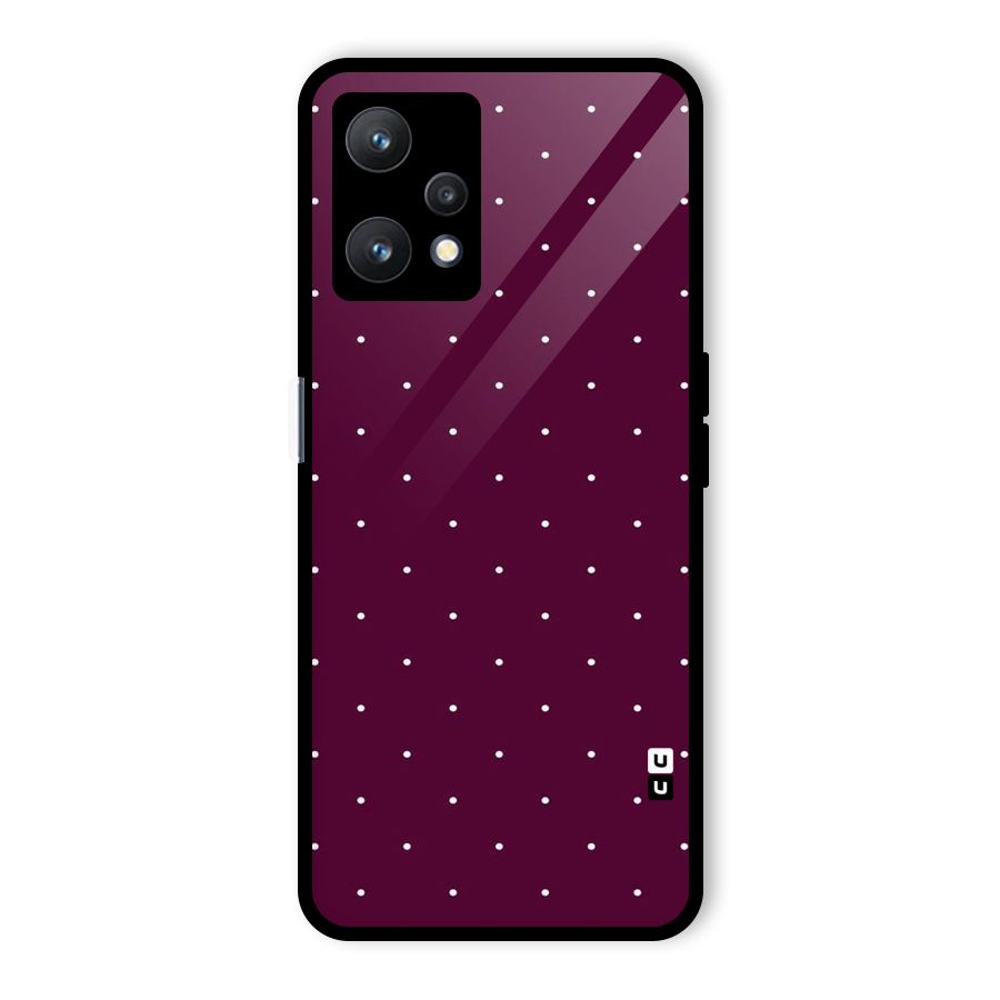 Purple Polka Glass Back Case for Realme 9 Pro 5G