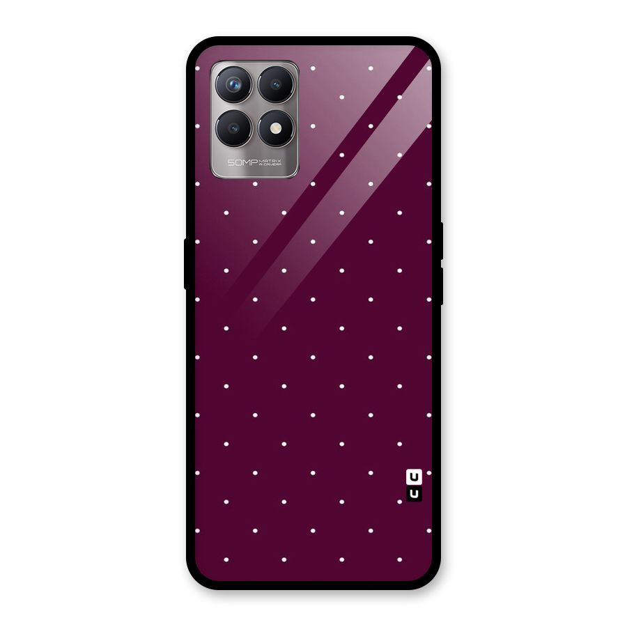 Purple Polka Glass Back Case for Realme Narzo 50