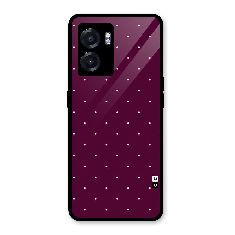 Purple Polka Glass Back Case for Realme Narzo 50 5G