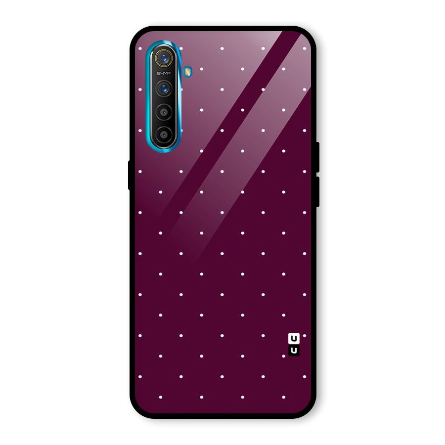 Purple Polka Glass Back Case for Realme X2