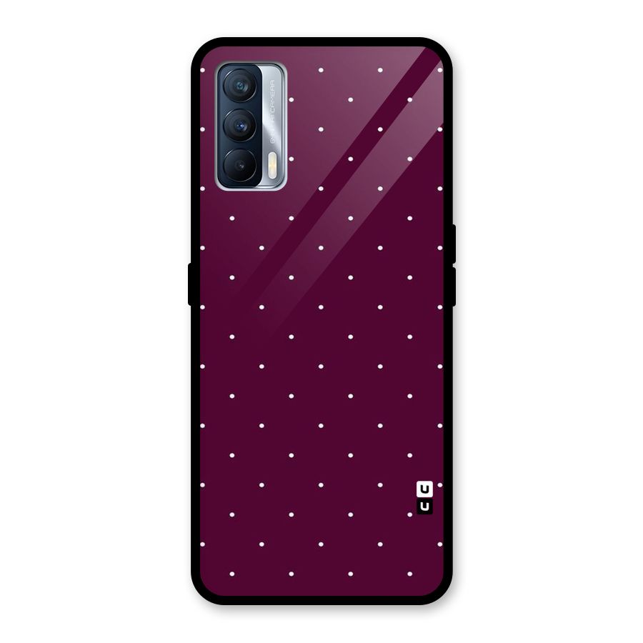 Purple Polka Glass Back Case for Realme X7