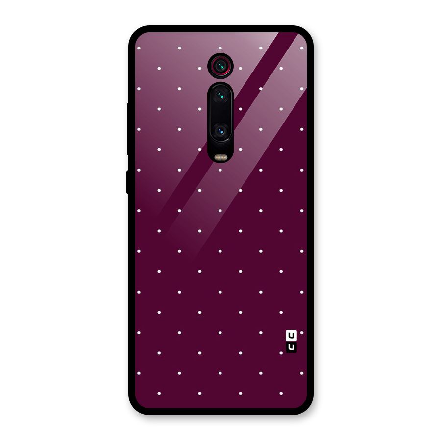 Purple Polka Glass Back Case for Redmi K20 Pro
