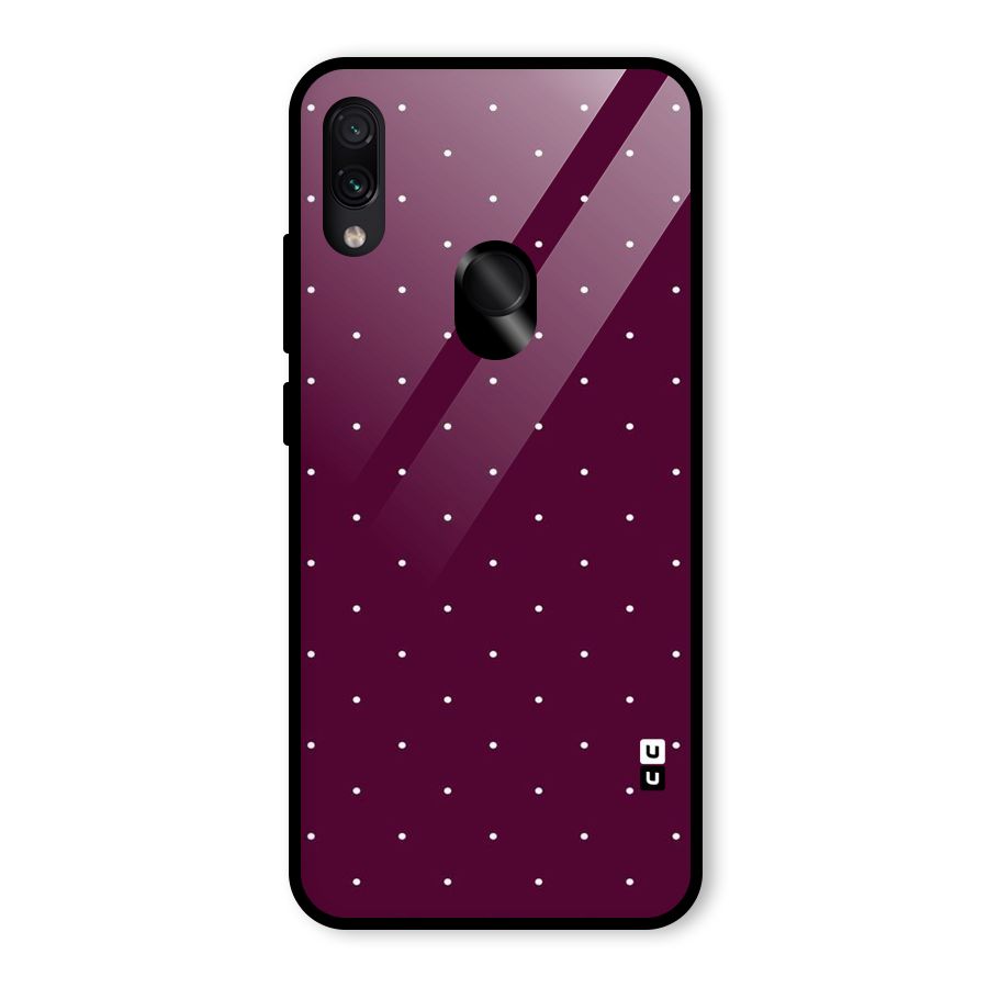 Purple Polka Glass Back Case for Redmi Note 7 Pro