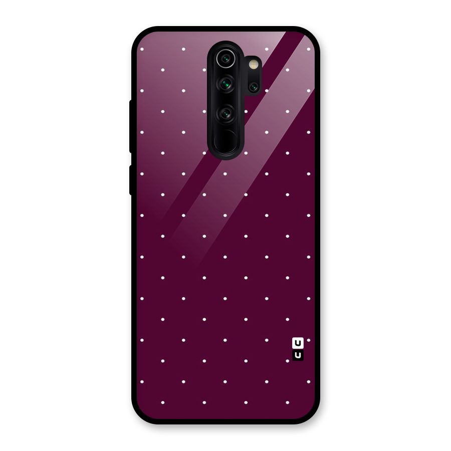 Purple Polka Glass Back Case for Redmi Note 8 Pro