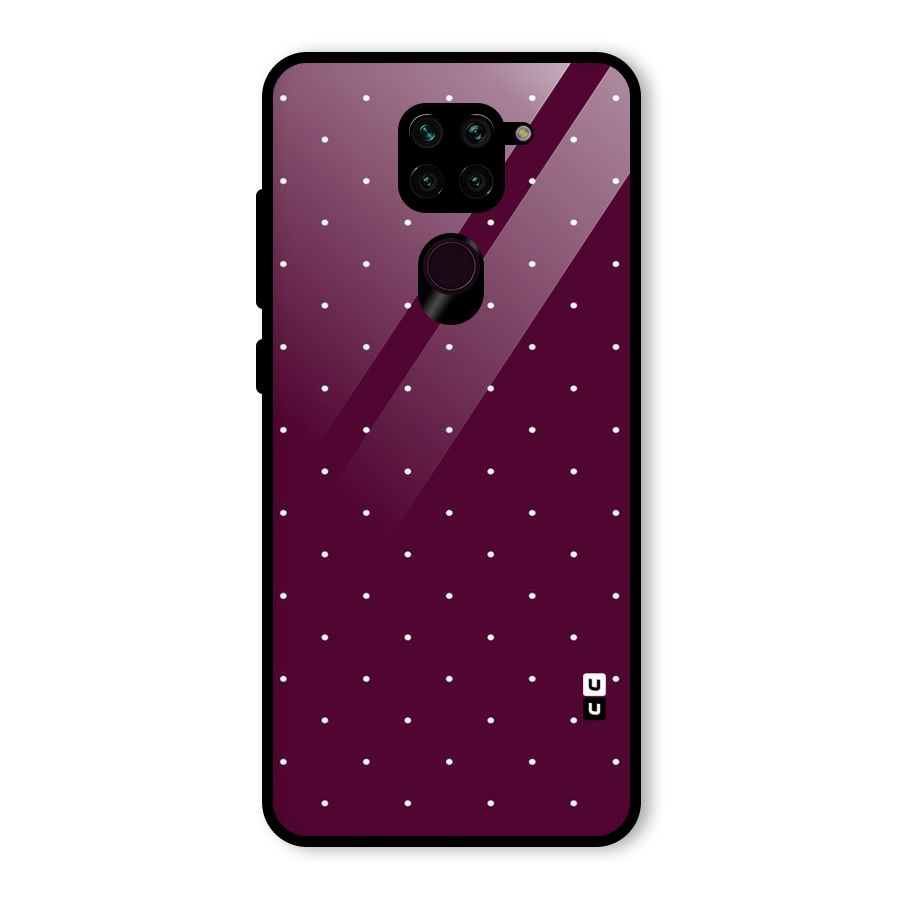 Purple Polka Glass Back Case for Redmi Note 9
