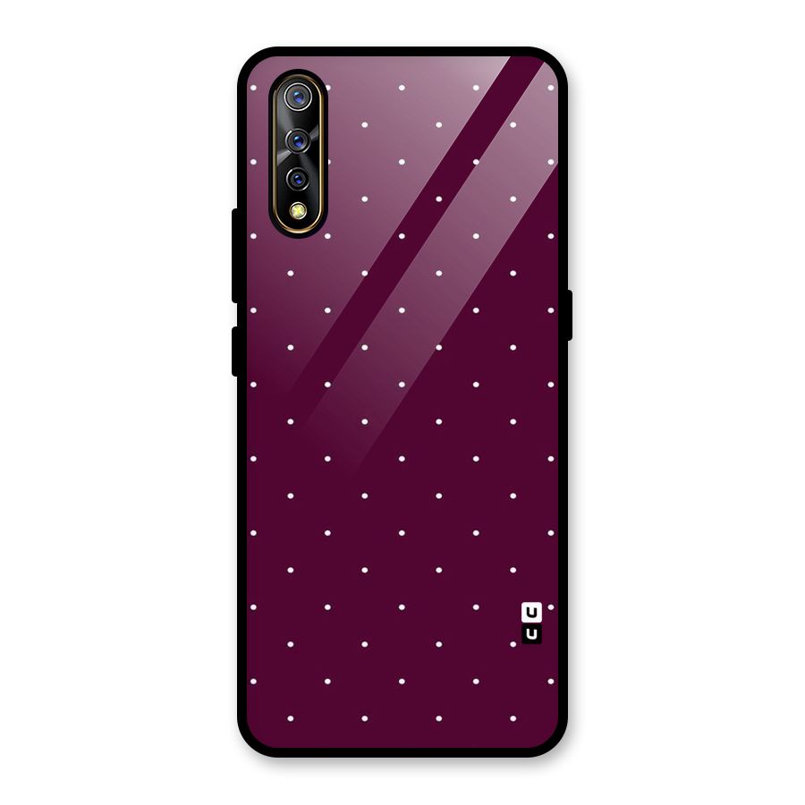 Purple Polka Glass Back Case for Vivo Z1x