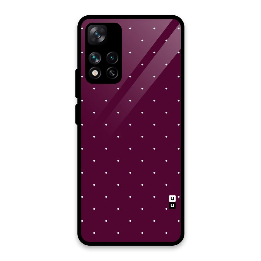 Purple Polka Glass Back Case for Xiaomi 11i HyperCharge 5G