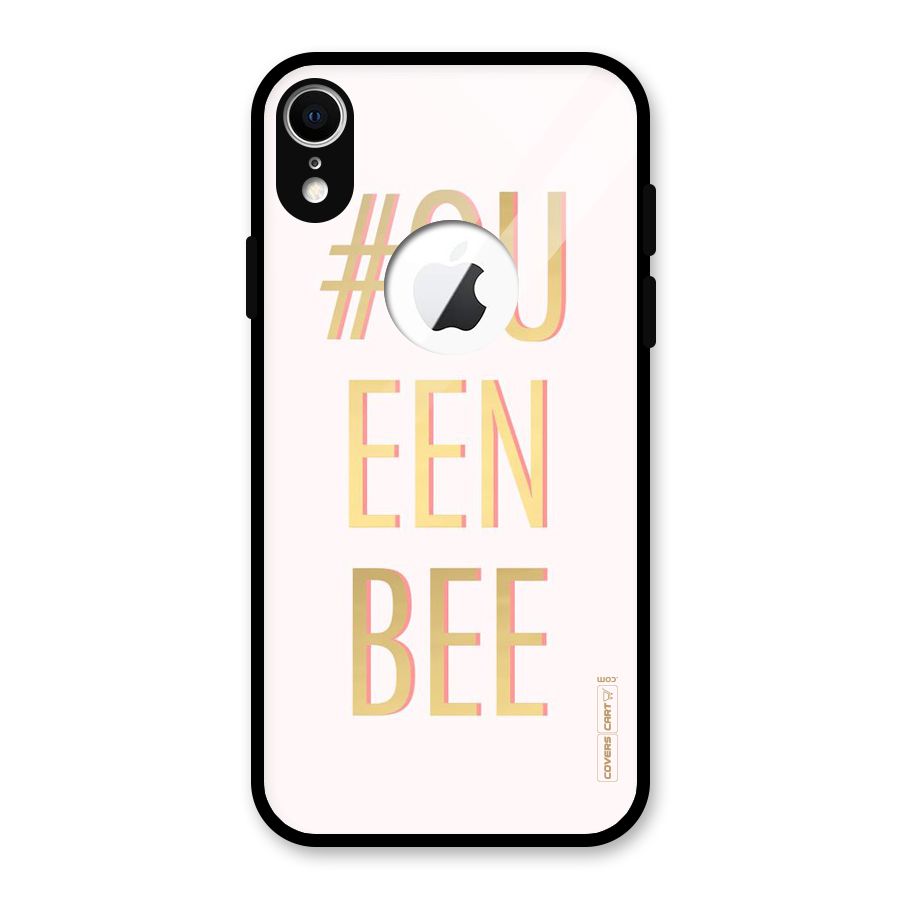 Queen Bee Glass Back Case for iPhone XR Logo Cut