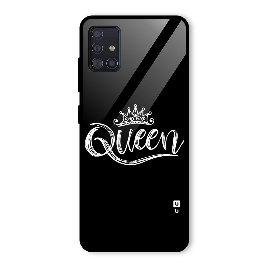 Queen Crown Glass Back Case for Galaxy A51