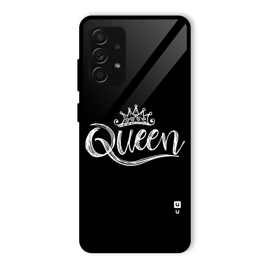 Queen Crown Glass Back Case for Galaxy A53 5G