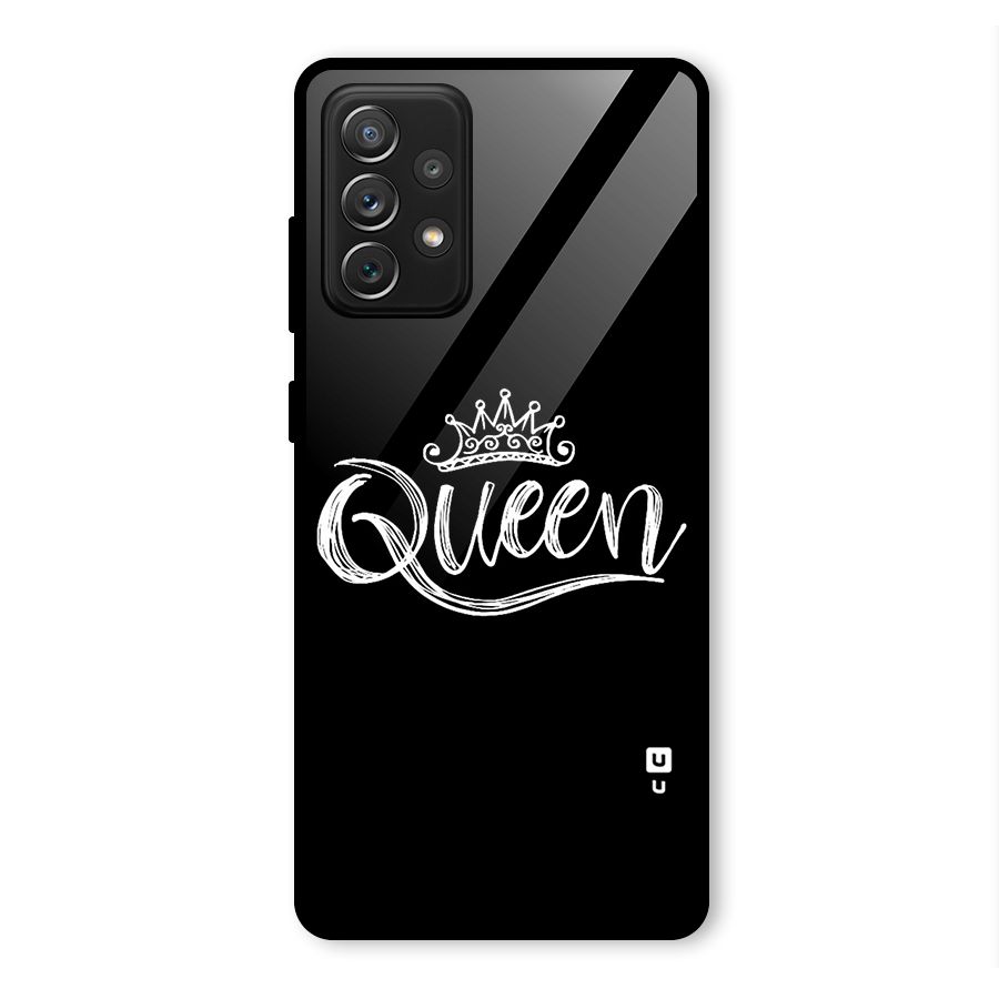 Queen Crown Glass Back Case for Galaxy A72