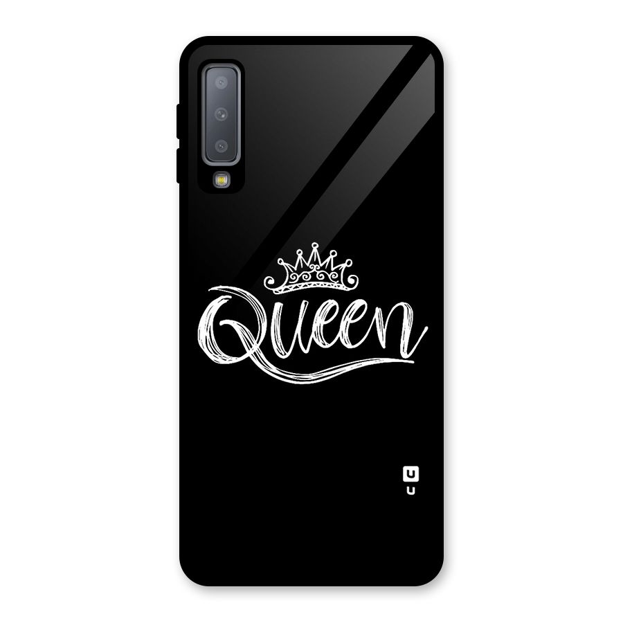 Queen Crown Glass Back Case for Galaxy A7 (2018)