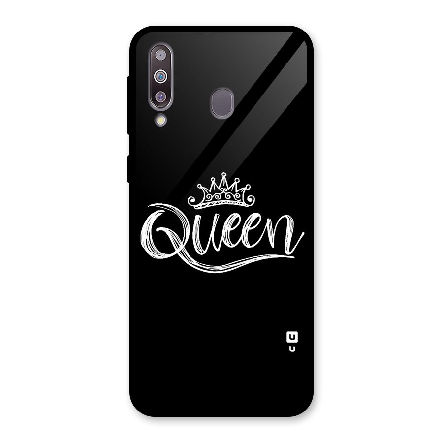 Queen Crown Glass Back Case for Galaxy M30