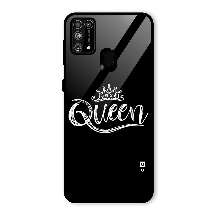Queen Crown Glass Back Case for Galaxy M31