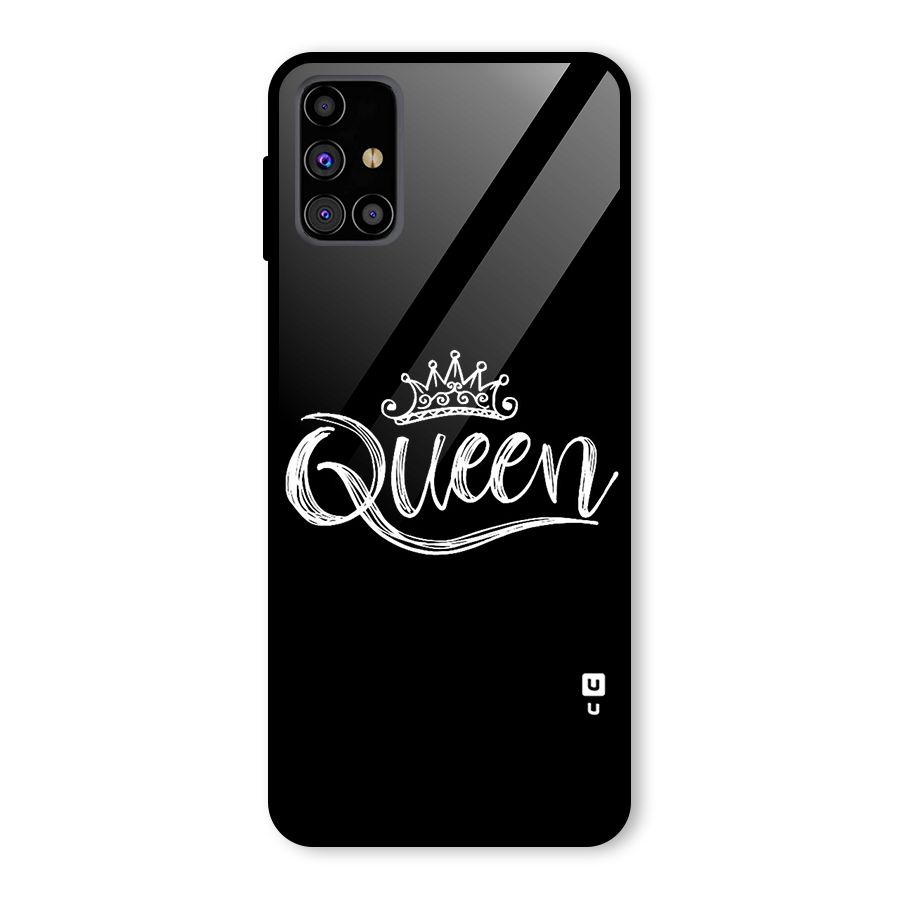 Queen Crown Glass Back Case for Galaxy M31s