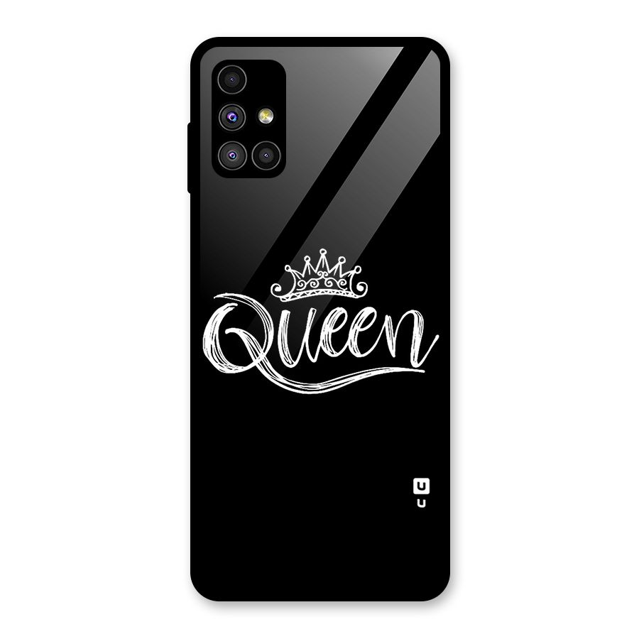 Queen Crown Glass Back Case for Galaxy M51