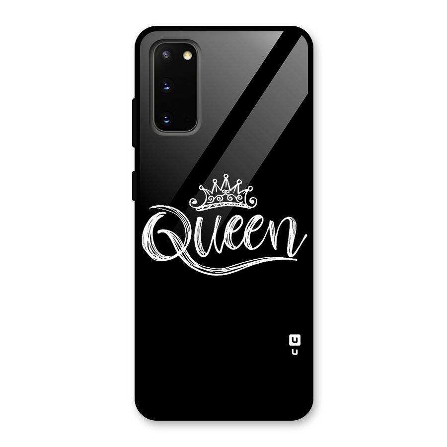 Queen Crown Glass Back Case for Galaxy S20