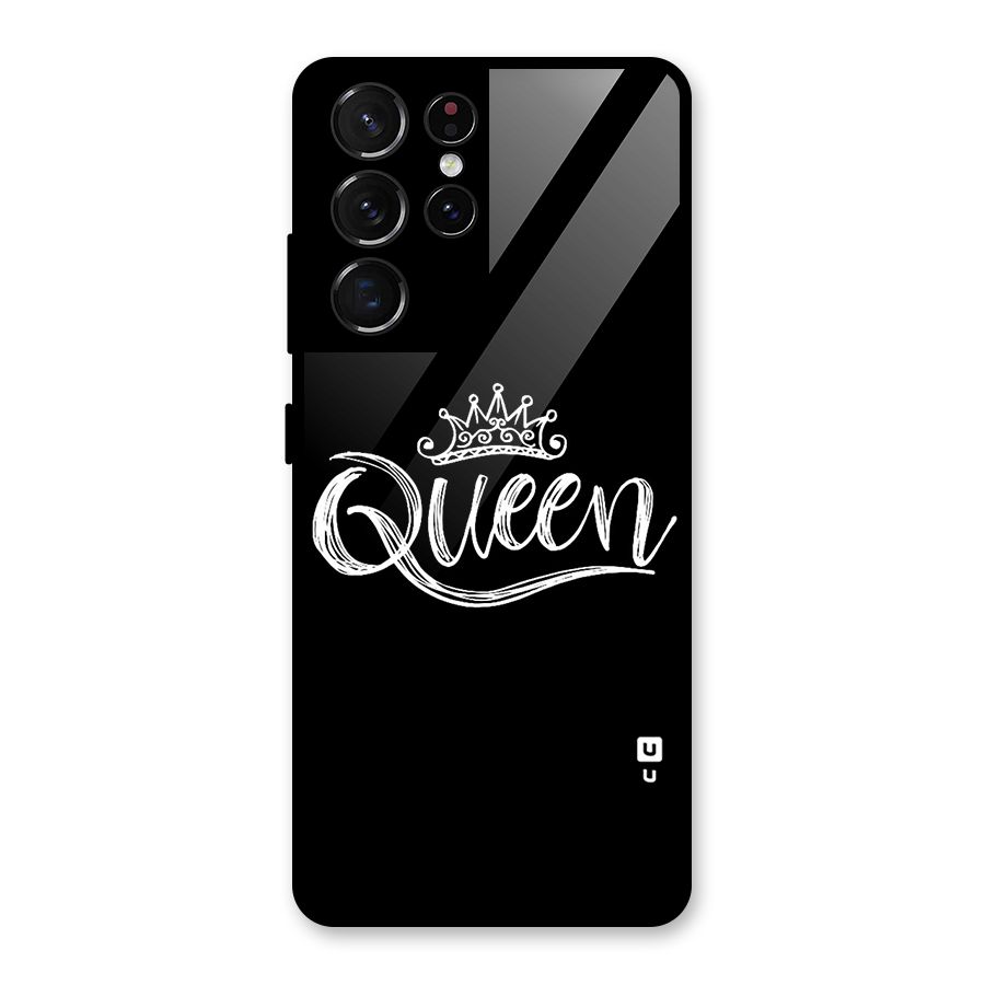 Queen Crown Glass Back Case for Galaxy S21 Ultra 5G