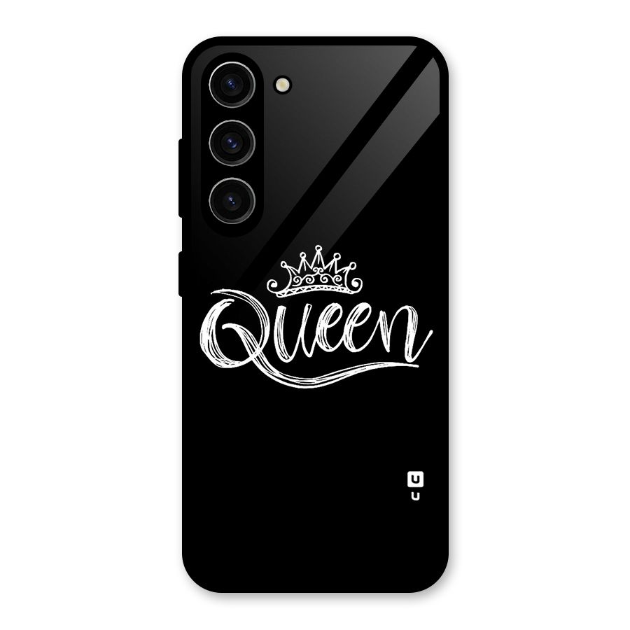 Queen Crown Glass Back Case for Galaxy S23