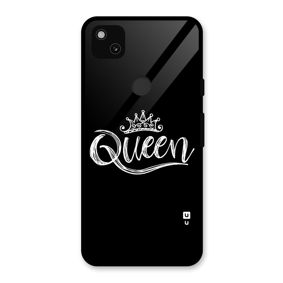 Queen Crown Glass Back Case for Google Pixel 4a