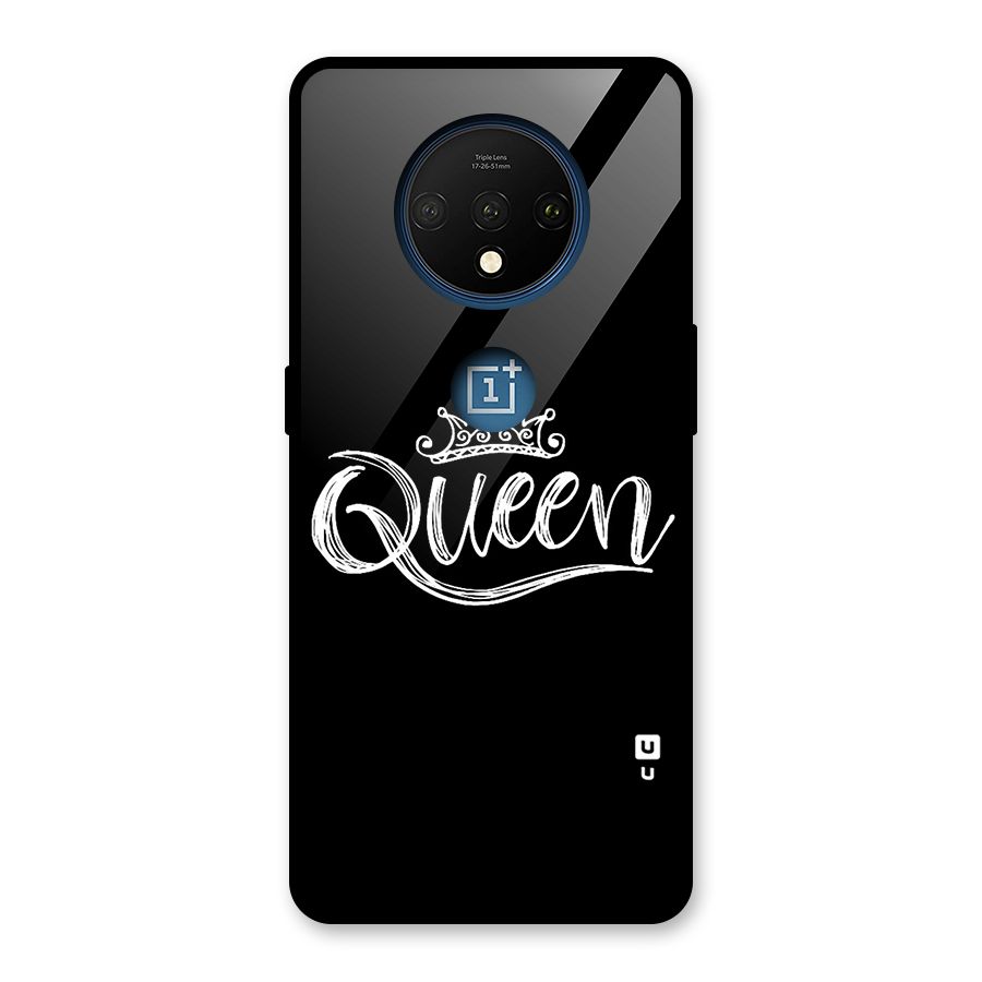 Queen Crown Glass Back Case for OnePlus 7T
