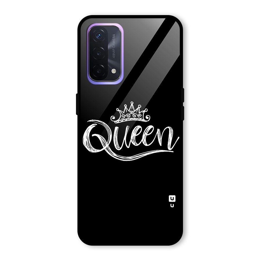 Queen Crown Glass Back Case for Oppo A74 5G