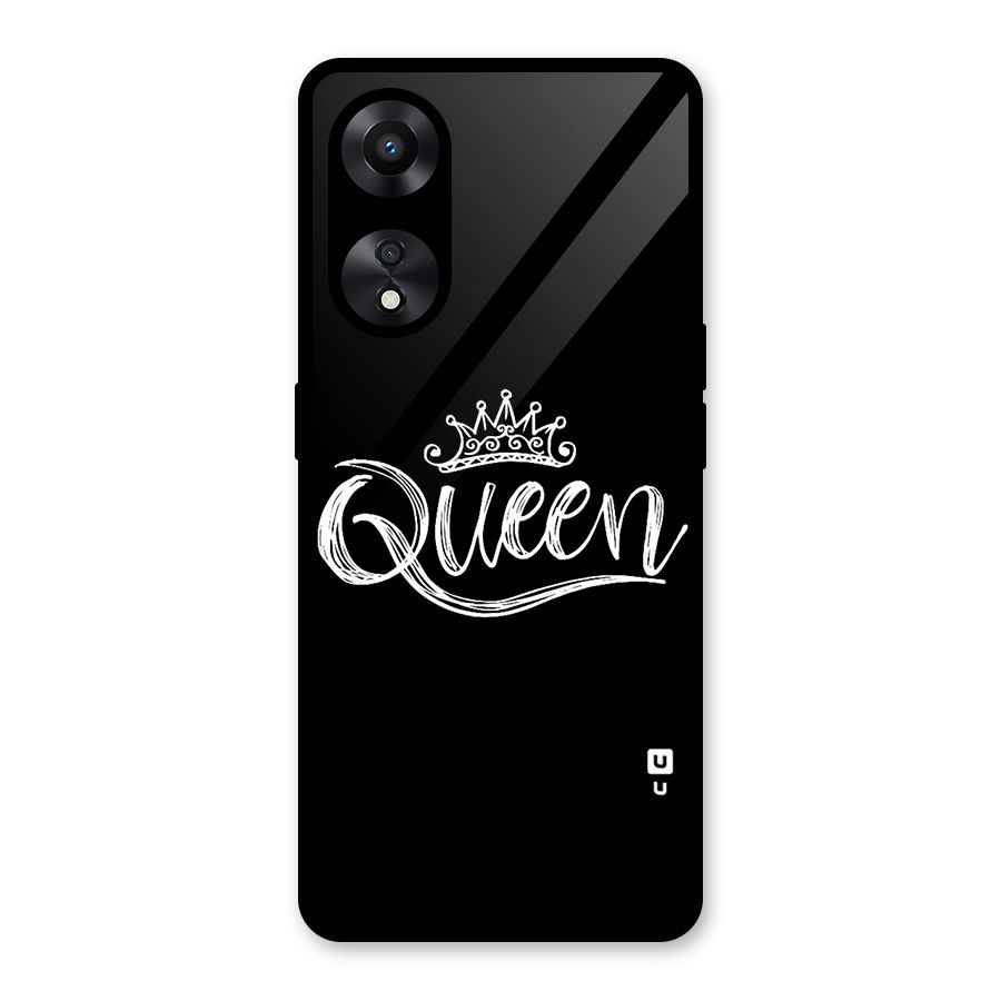 Queen Crown Glass Back Case for Oppo A78