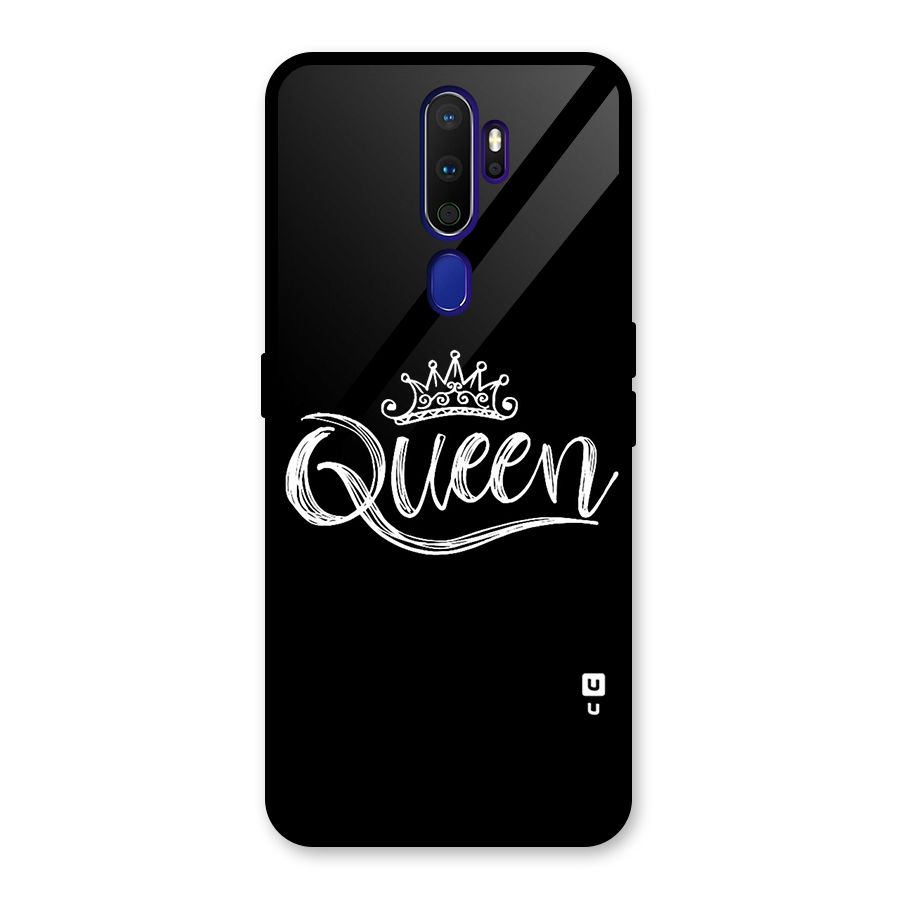 Queen Crown Glass Back Case for Oppo A9 (2020)