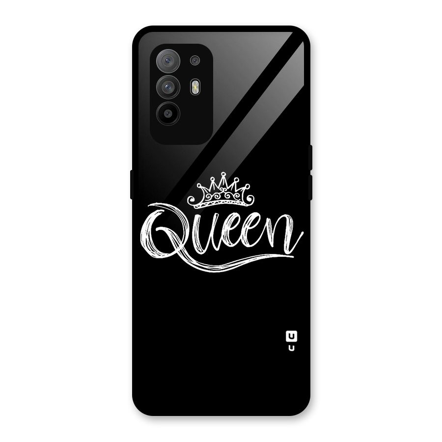 Queen Crown Glass Back Case for Oppo F19 Pro Plus 5G