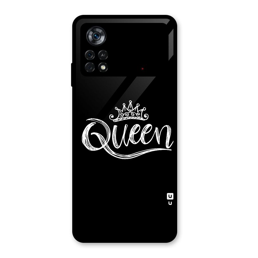 Queen Crown Glass Back Case for Poco X4 Pro 5G