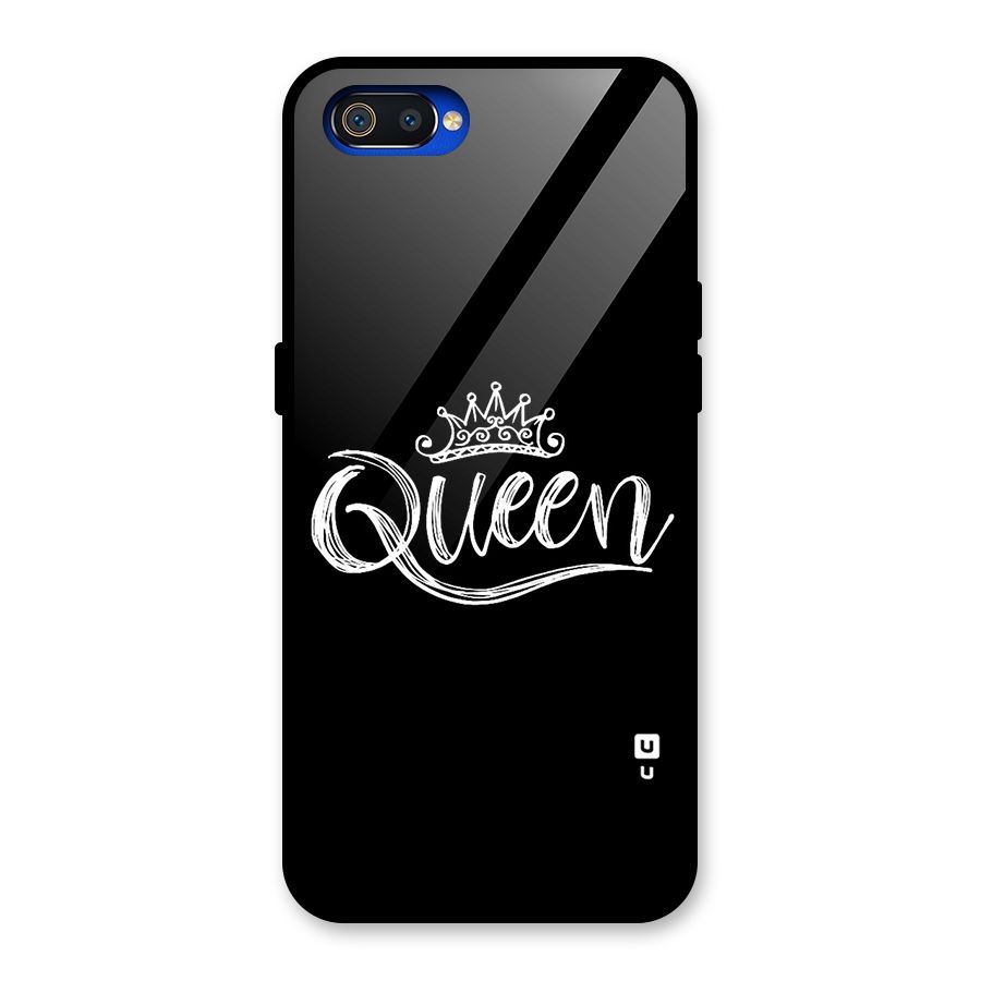 Queen Crown Glass Back Case for Realme C2